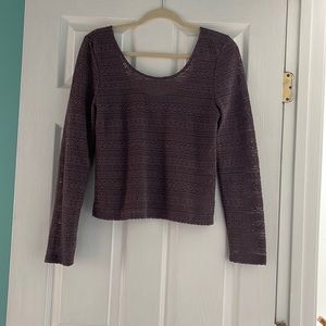 American Eagle Purple Top- Scoop Neck